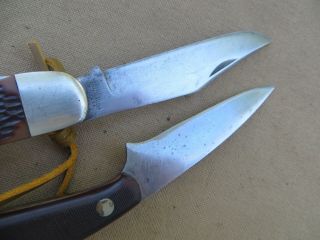 2 XCLNT VTG SCHRADE KNIVES - ONE WALDEN 225H & 1 154OT - - BOTH USA & IN GOOD COND 6
