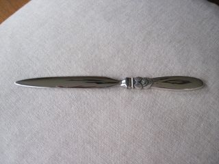 Vintage Georg Jensen Denmark Sterling Silver Handle Letter Opener Cactus Pattern