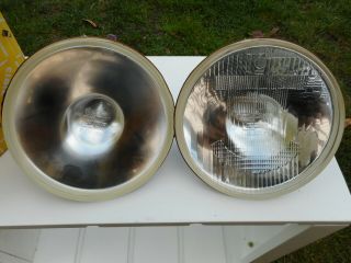 Cibie Oscar 7 " Concave Reflectors - Vintage Old Stock -
