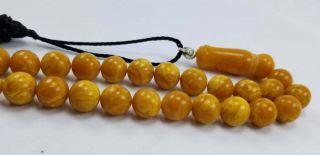 100 عنبر الماني مضغوط Antique Natural Pressed Baltic Amber Prayer Beads