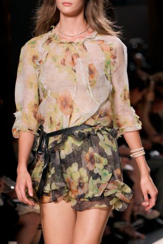 $775 Isabel Marant Mainline " Rube " Mini Skirt Sz 34 Xs Floral Ruffle Black Rare