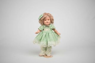 Antique 13 " C1934 Composition Ideal Shirley Temple Doll In Stand Up & Cheer