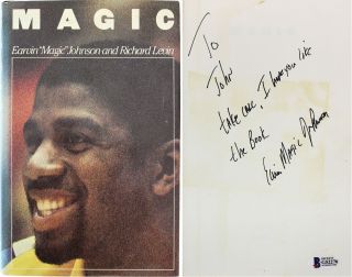 Magic Johnson Signed Magic Hard Cover Book W/ Rare Full Name Signature Bas