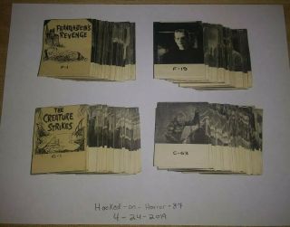 Rare 1964 Horrorscope Movie Viewer Cards Multiple Toymakers Universal Monsters