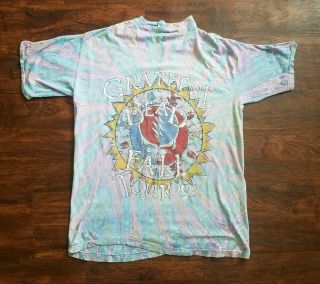 Vtg 90s Grateful Dead Tour T Shirt Mens L Xl Fall 1993 Tie Dye Dancing Bears