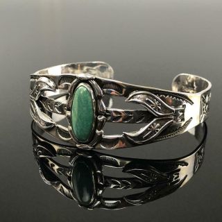 Bell Trading Post Sterling Silver Turquoise Cuff Bracelet 16.  9g
