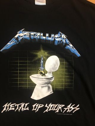 Vintage 1994 Metallica Metal Up Your Ass Tshirt Large Size Xl Retro Rock Concert