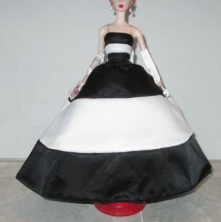 Gorgeous Black & White Forever Silkstone Barbie Complete Outfit Only