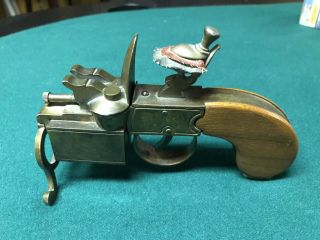 Rare Vintage Dunhill Tinder Pistol Gun Table Cigarette Lighter