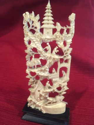 Vintage Chinese Ivory Color Carving
