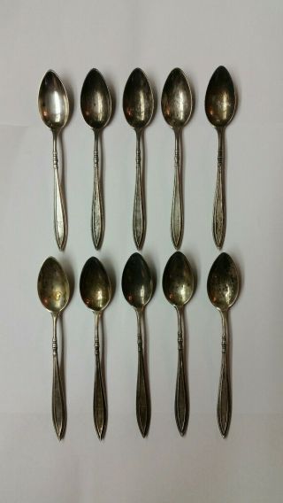 Vintage Gorham Sterling Silver Spoons 1918 - Ten Piece