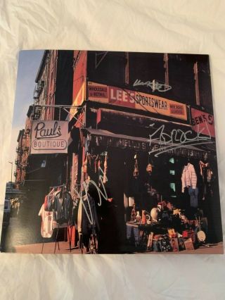 Beastie Boys Signed 3x Pauls Boutique Tri Fold Vinyl Rare