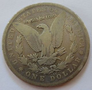 1890 - CC Morgan Silver Dollar,  Vintage Carson City coin (301424S) 2