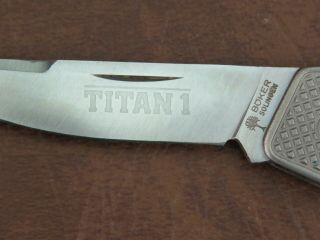 Vintage Boker Titan 1 Titanium Lockback Knife Solingen Germany