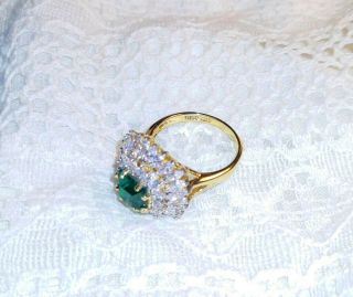 Camrose & Kross JBK Jackie Kennedy 925 Silver Simulated Emerald Ring 3
