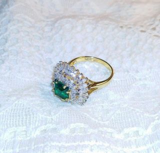 Camrose & Kross JBK Jackie Kennedy 925 Silver Simulated Emerald Ring 5