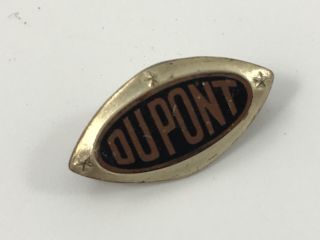 Vintage Dupont 14k Gold & Black Enamell Balfour Service Pin