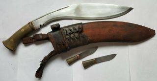 Antique Vintage Nepalese Kukri Khukuri Khukri Knife Sword Budhume Bone Handle