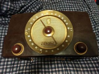 Antique Old Rare Bakelite 1949 Zenith G - 615 Tube Vintage Radio