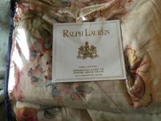 Ralph Lauren Sussex Gardens Garden King Size Duvet Cover Vintage Irregular