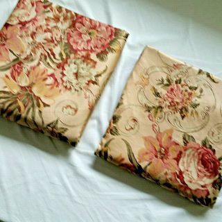 Pair Vintage Ralph Lauren Home Guinevere Floral Lined Curtain Panels 40x80 Each