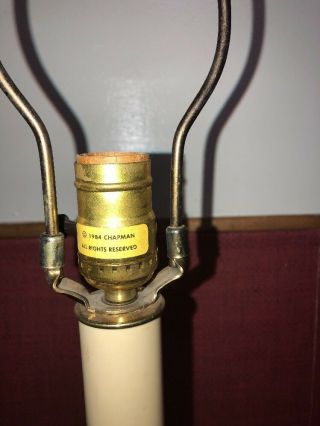 VTG 1984 CHAPMAN Lamp Brass Candlestick Lucite Stem USA 34” 4