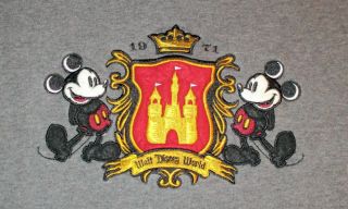 Vintage Rare Mickey Mouse Disney World Crest Sweatshirt Size 3x