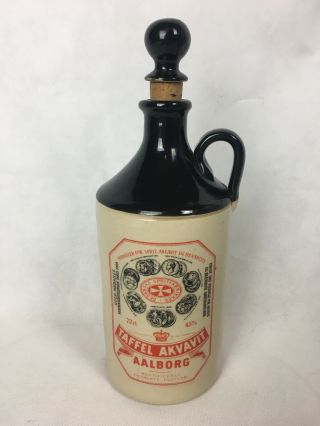 Vintage Taffel Akvavit Aalborg Export Stoneware Flagon Stain Beer Jugs Bottle 7