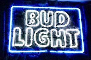 Bud Budweiser Beer Bar Vintage Club Man Caves Miller Nfl Neon Sign Light 12 " X8 "