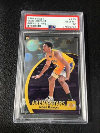 1998 - 99 Topps Finest Kobe Bryant Lakers " Arena Stars " Insert Psa 10 Rare