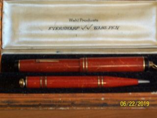 Vintage Wahl Eversharp Gold Seal Fountain Pen 14k Nib And Lead Pencil