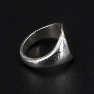 VTG Sterling Silver - Solid Engravable Signet Pinky Ring Size 4 - 6g 2