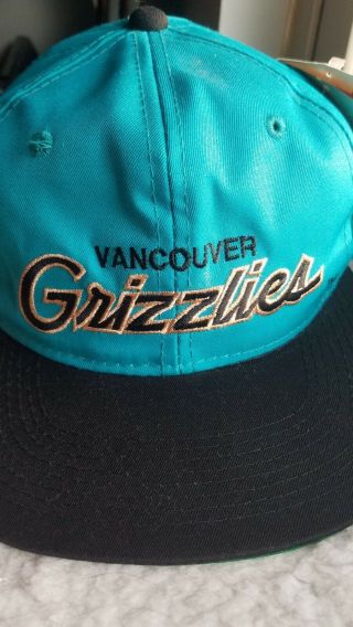 Vintage Vancouver Grizzlies NBA Hat Snapback 1994 Vtg Cap Rare Canada 3