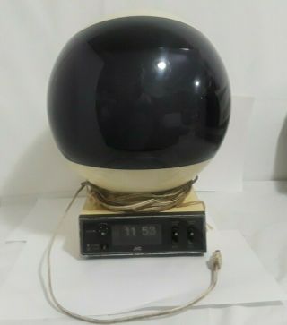 Vintage Rare Jvc Videosphere Model Tv / Clock Space Age Not Parts Repair