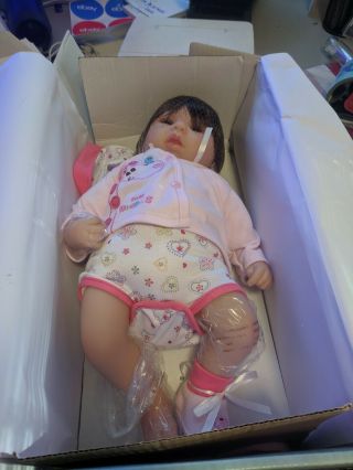 Paradise Galleries Reborn Baby Girl Doll,  19 Inch Tall Dreams “open Box”