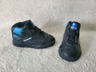 Vintage 1992 Reebok Shaq Attaq I Black Blue Azure Toddler (td) Shoes Size 5
