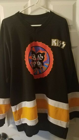 Vintage 1997 Kiss Rock And Roll Over Hockey Jersey.