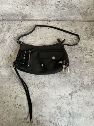 Christian Dior Shoulder Bag Mini Back Zip Pocket 100 Authentic Rare Vintage