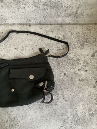 Christian Dior Shoulder Bag Mini Back Zip Pocket 100 Authentic Rare Vintage 2