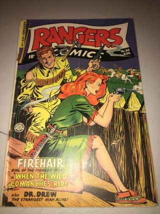 Rangers Comics 54 (vg 4.  0) 1940,  Firehair,  Gga Golden Age Western Vintage