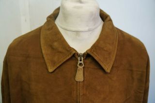 VINTAGE DISTRESSED POLO BY RALPH LAUREN FINE GOAT SUEDE LEATHER JACKET SIZE XXL 2