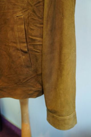 VINTAGE DISTRESSED POLO BY RALPH LAUREN FINE GOAT SUEDE LEATHER JACKET SIZE XXL 4