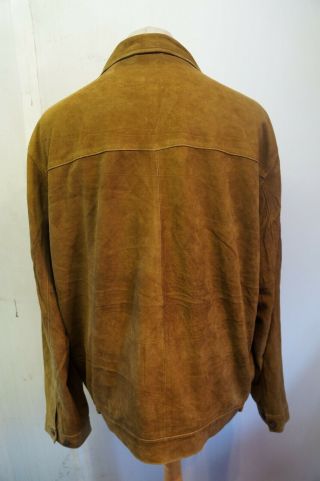 VINTAGE DISTRESSED POLO BY RALPH LAUREN FINE GOAT SUEDE LEATHER JACKET SIZE XXL 5