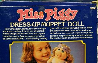 VINTAGE FISHER - PRICE MISS PIGGY DRESS - UP MUPPET DOLL 890 ca 1981 5
