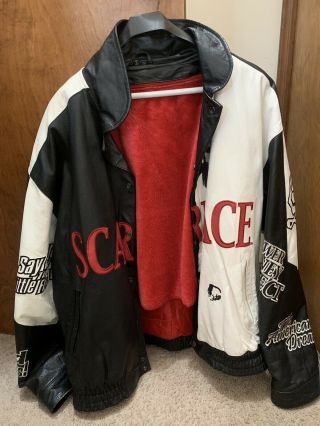 Vintage Scarface Leather Jacket Mens Size Xl