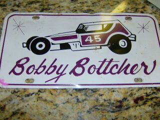 Bobby Bottcher Vintage Dirt Modified License Plate 45 73 Racing Ocfs Nazareth