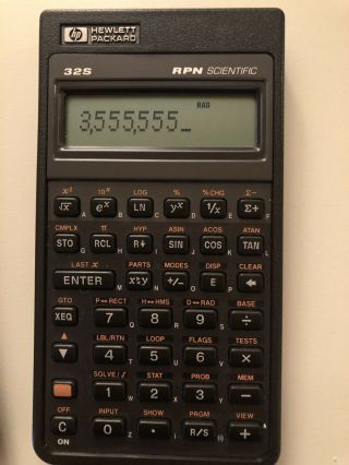 Rare Vintage 1987 Hewlett Packard 32s RPN Scientific Calculator With Case 2