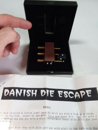 Vintage Danish Die Escape Professional Magic Trick