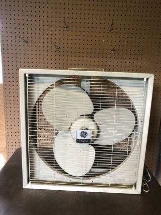 Vintage Ge General Electric 3 - Speed 22 " Box Window Fan All Metal