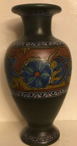 Gouda Pottery Vintage Jewel Tone Vasełkpu